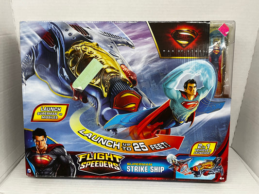 superman man steel flight ship 2 in1 vehical & launcher with superman figure NEW