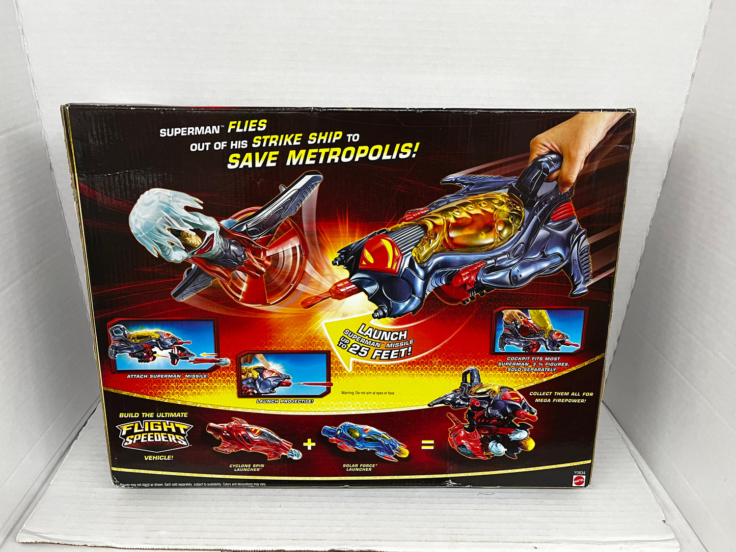 superman man steel flight ship 2 in1 vehical & launcher with superman figure NEW