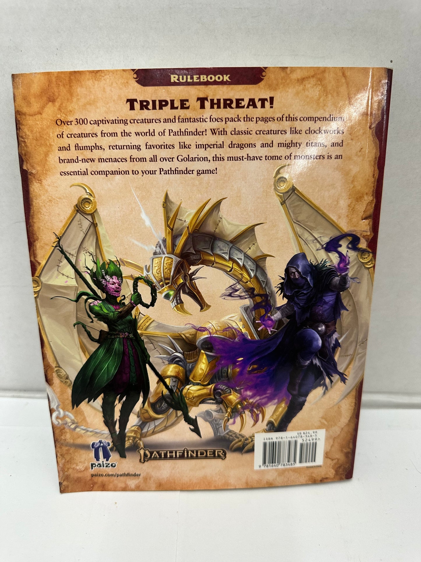 Pathfinder 2nd Edition Fantasy RPG: Bestiary 3 Rulebook (Hardcover)