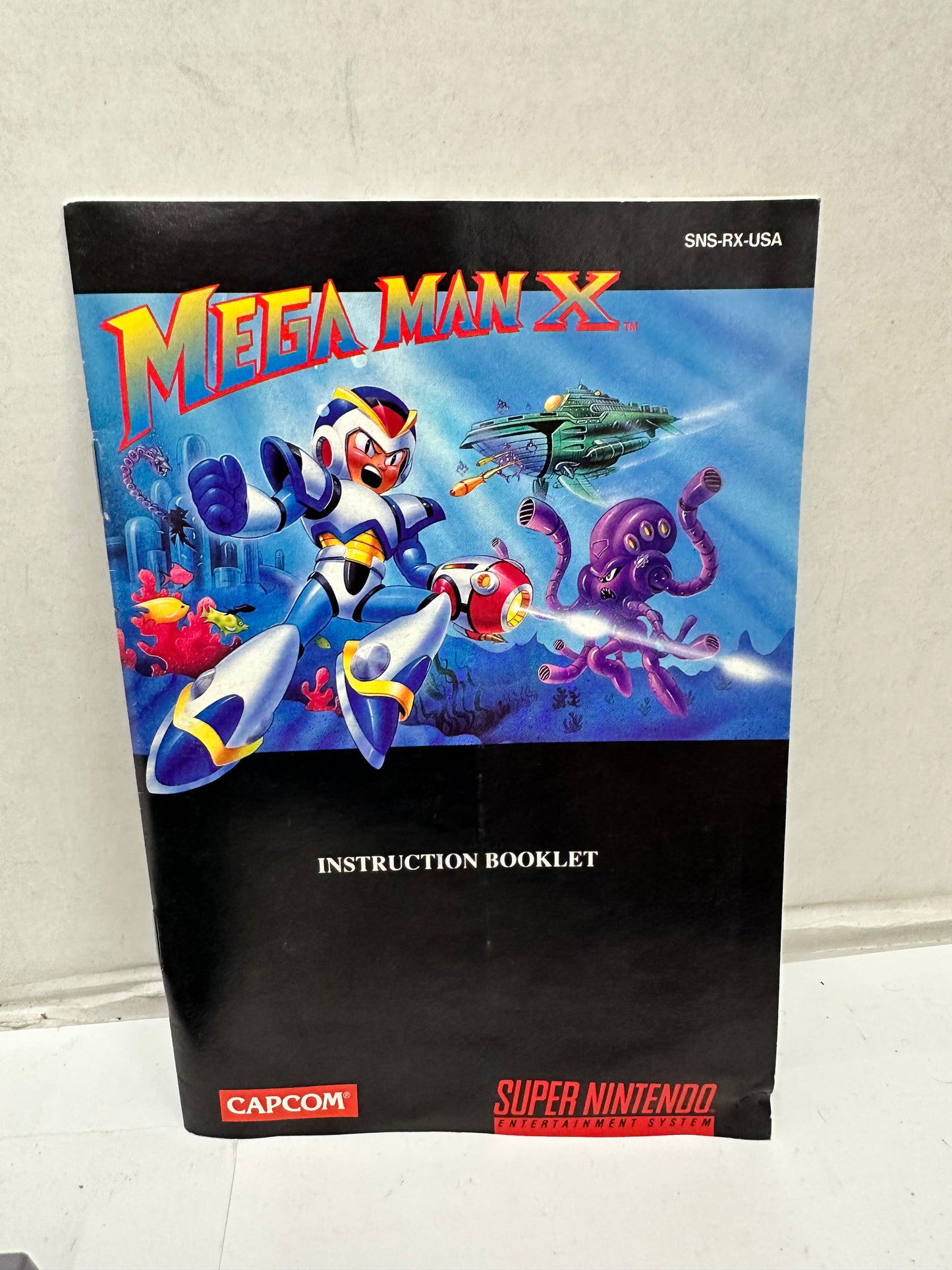Mega Man X (Super Nintendo SNES, 1994) w/ Manual Tested And Working
