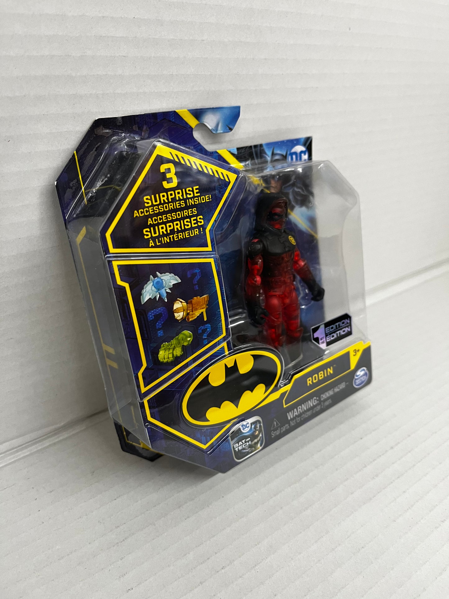 DC Batman Spin Master 2021 Robin SUPER RARE Translucent Red CHASE 3.75"FIGURE