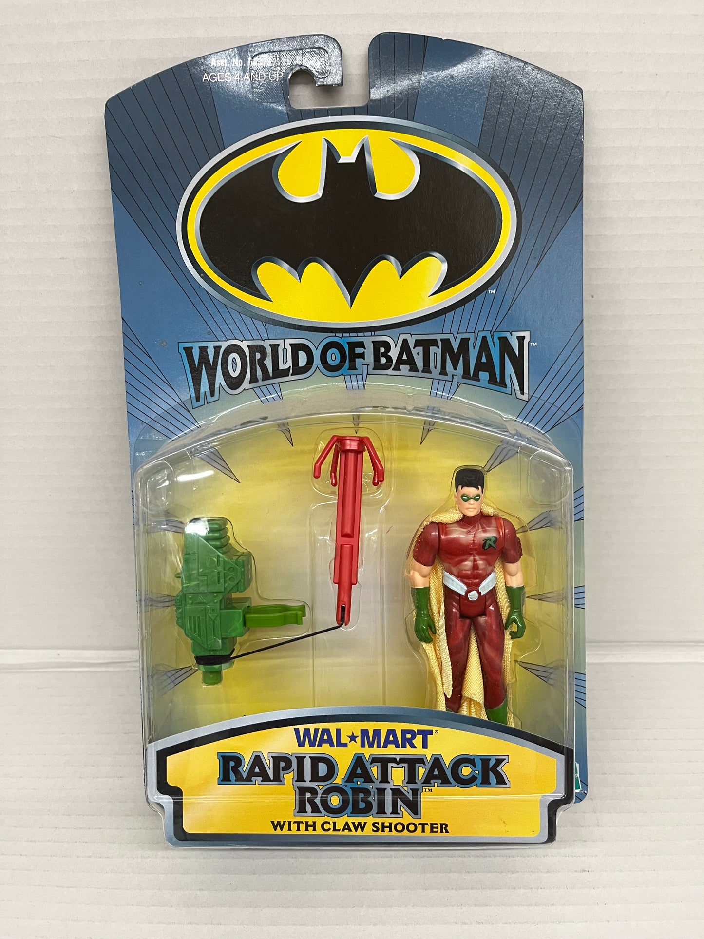 World of Batman: RAPID ATTACK ROBIN 4" Figure with Claw Shooter! (1999, Hasbro)