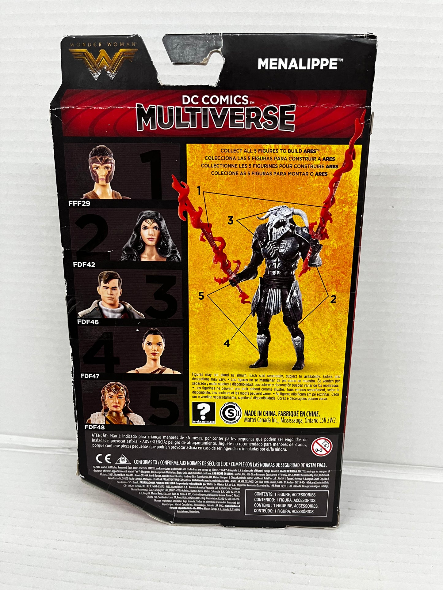 Wonder Woman Menalippe DC Comics Multiverse 6" Action Figure Mattel Ares BAF