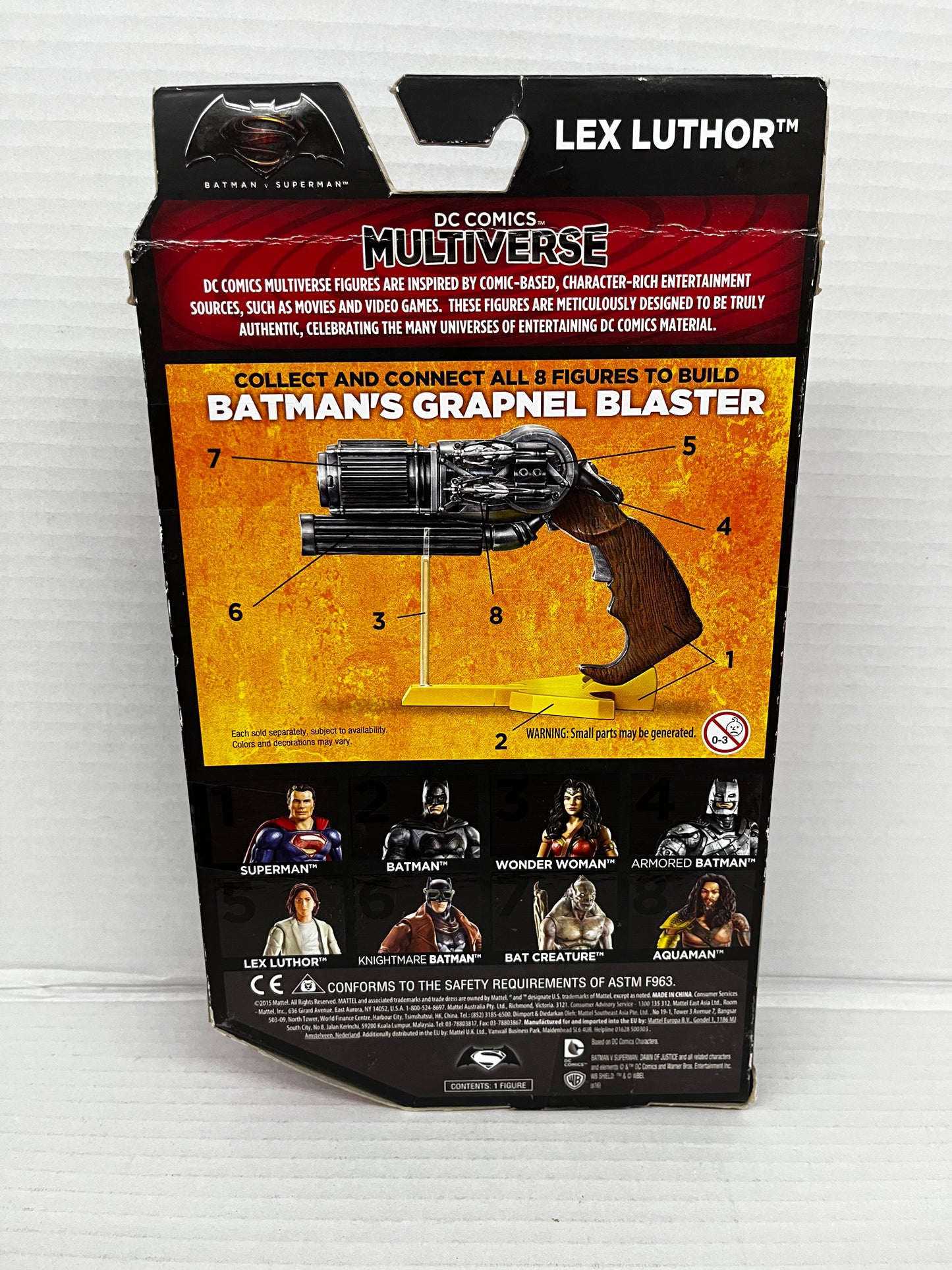 DC Multiverse Figure Lex Luthor Mattel Batman V Superman NIB Matty Collector, 6"
