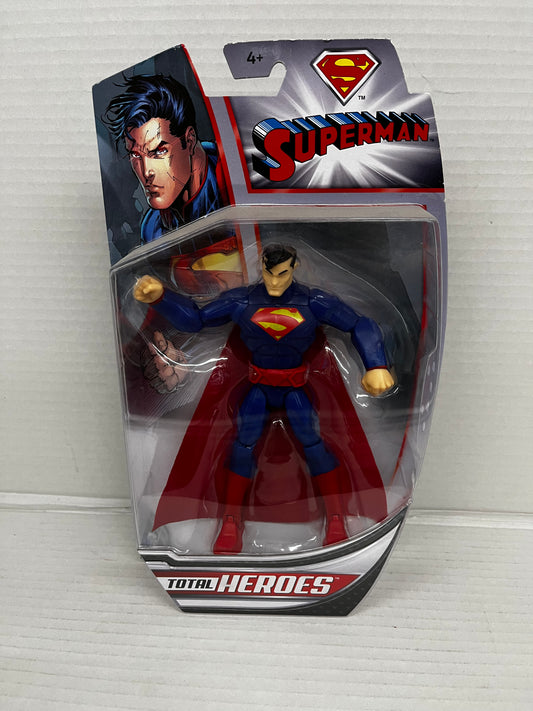 SUPERMAN DC Comics TOTAL HEROES Mattel 6" Action Figure 2013 NIB