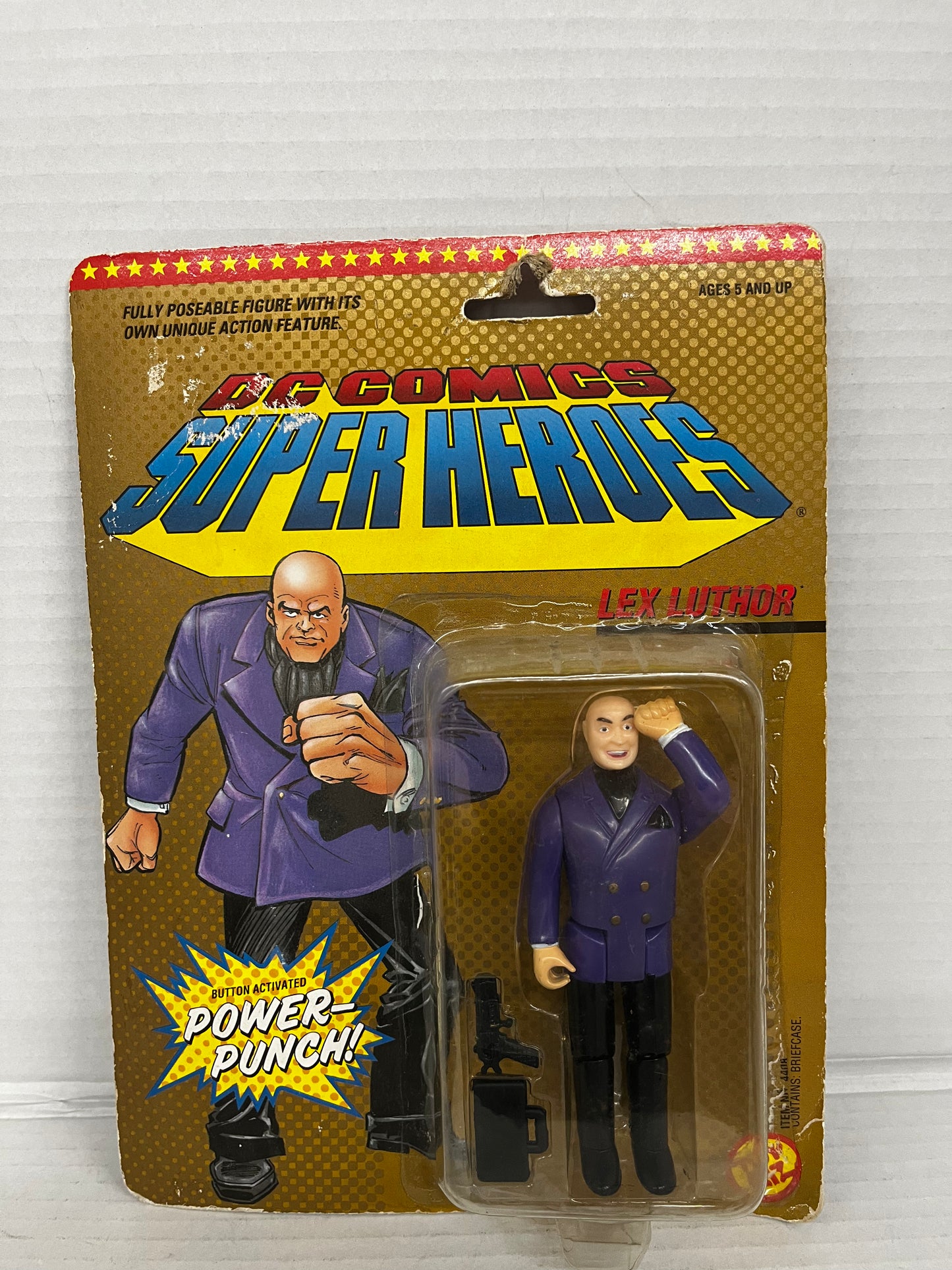 DC Comics Super Heroes Lex Luthor Action Figure Toy Biz 1989 non mint package