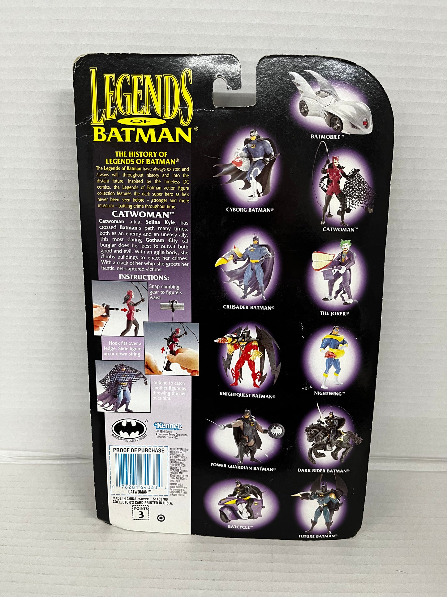 1994 KENNER LEGENDS OF BATMAN CATWOMAN Action Figure Vintage Collectible