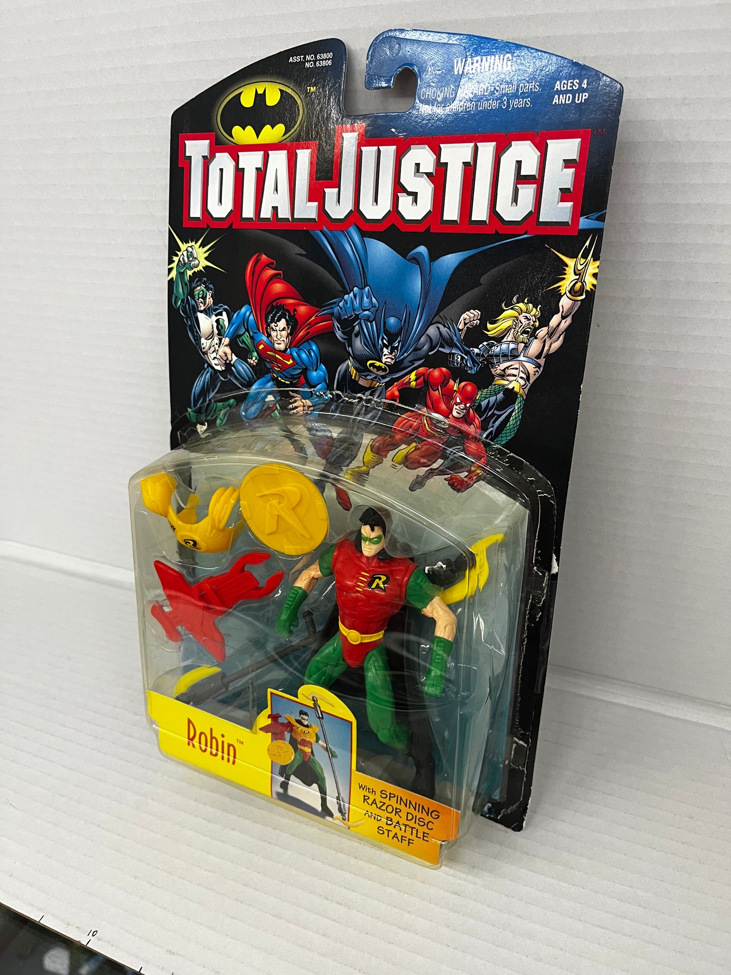 NEW TOTAL JUSTICE LEAGUE ROBIN 1996 VINTAGE KENNER DC BATMAN ACTION FIGURE Toy