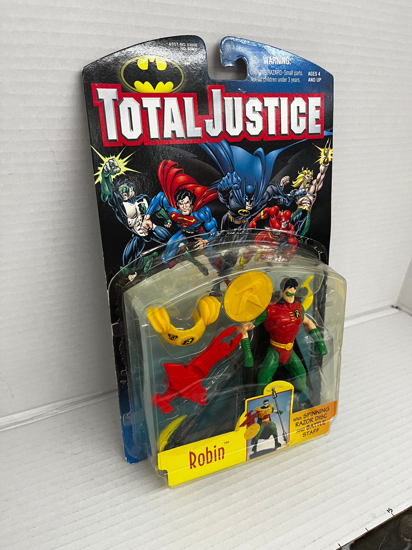 NEW TOTAL JUSTICE LEAGUE ROBIN 1996 VINTAGE KENNER DC BATMAN ACTION FIGURE Toy