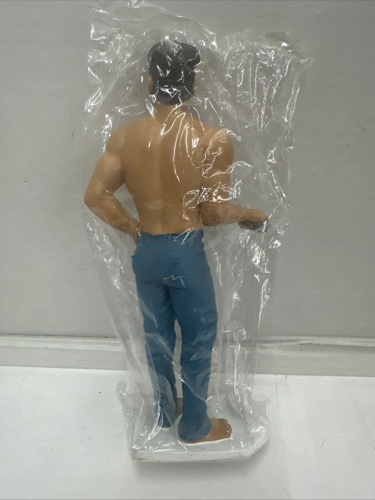 Vintage R. Demars Ganz Bottoms Up Shirtless Man Beer Soda Can Holder - Sealed