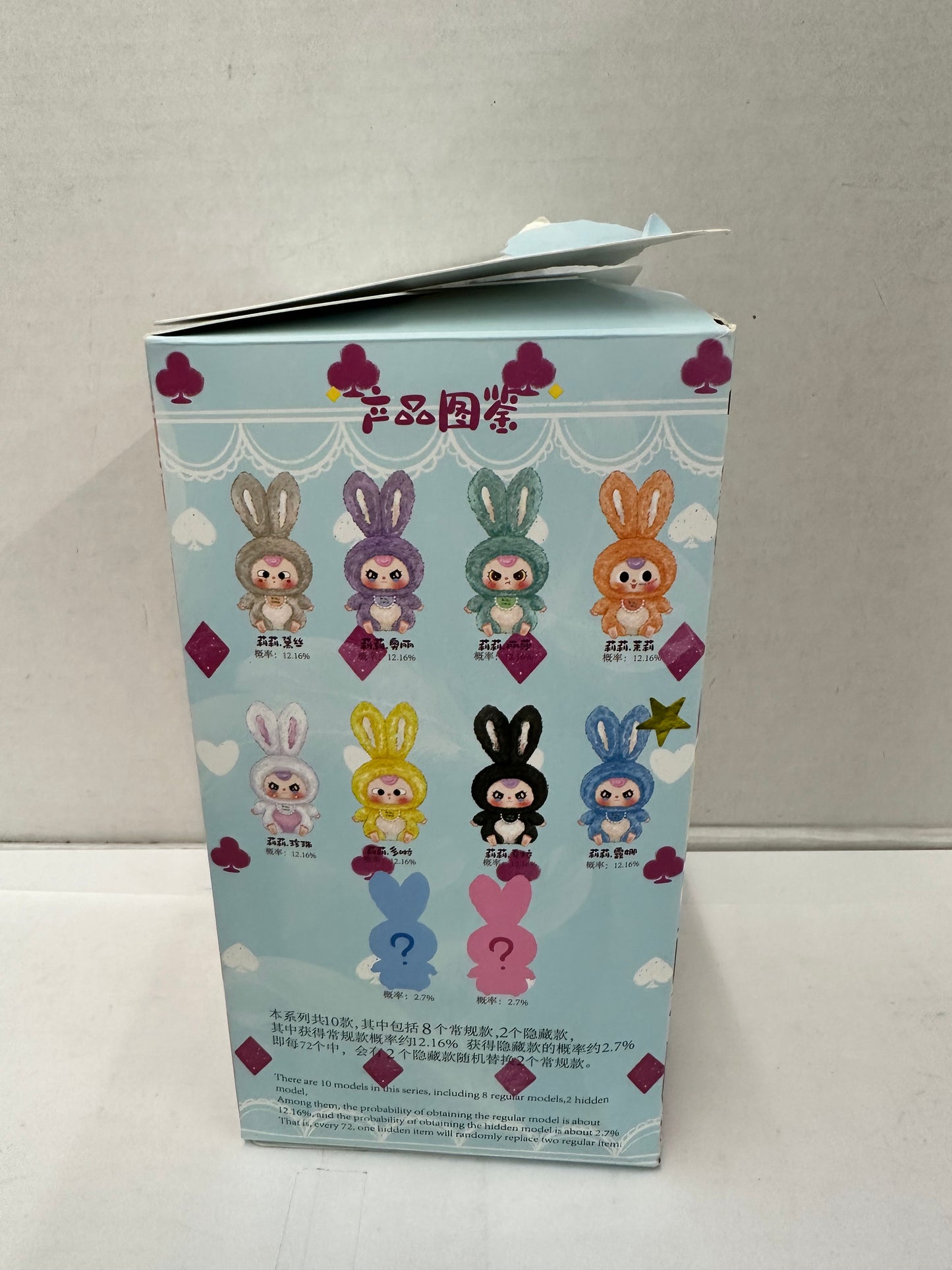 Confirmed Baby Three Lily Rabbit Town Blue Bunny With Blue Bib