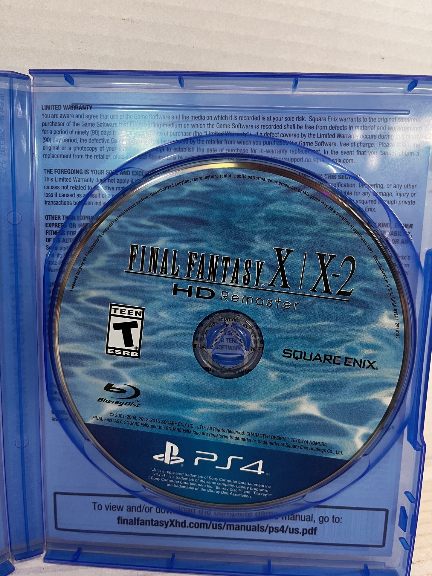 Final Fantasy X/X-2 HD Remaster (Sony PlayStation 4, 2015) PS4 No Manual