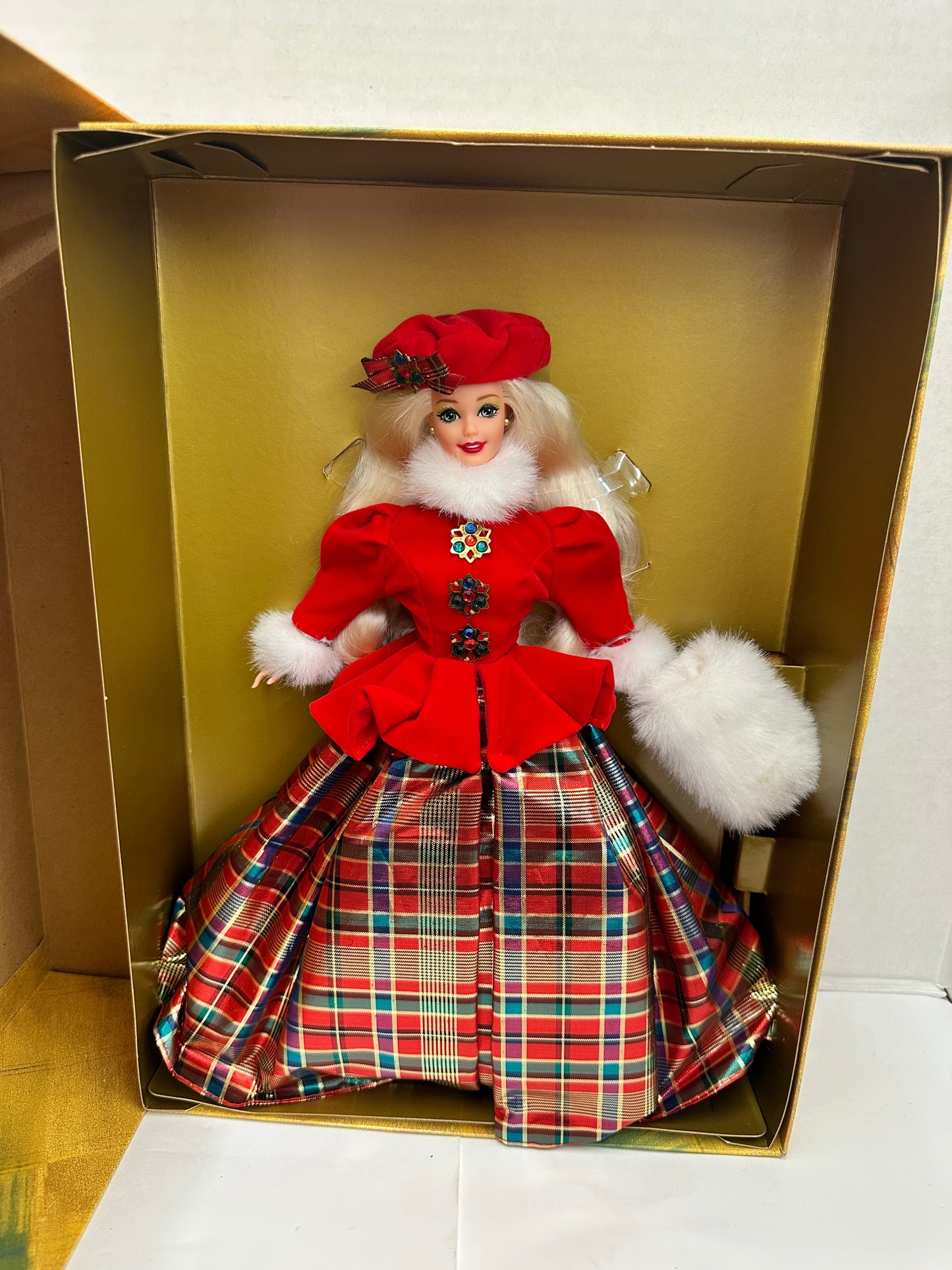 1996 Jewel Princess Barbie Doll Winter Holiday Mattel