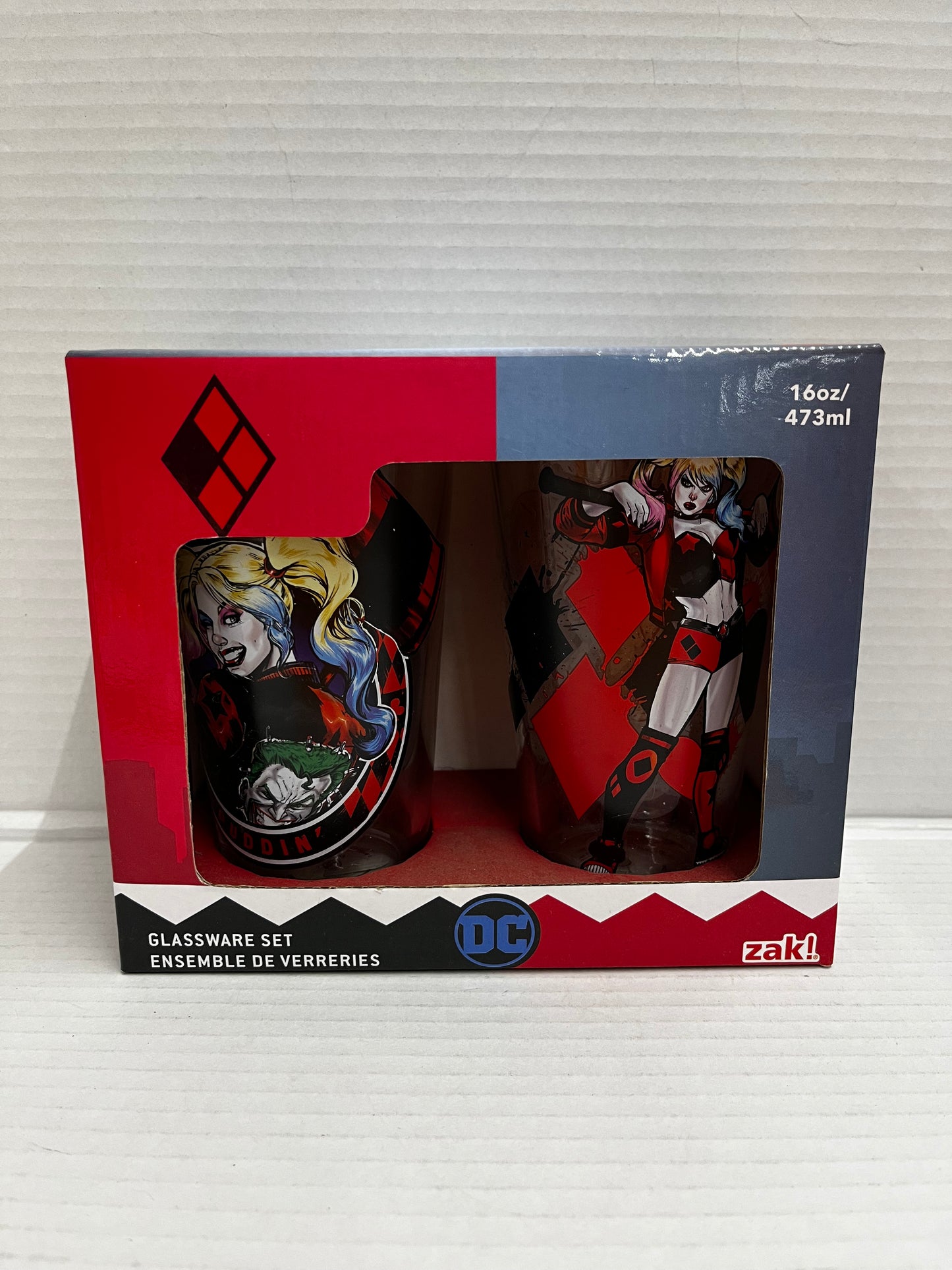 New in Box DC Comics 2 Puddin 16 oz. Glassware