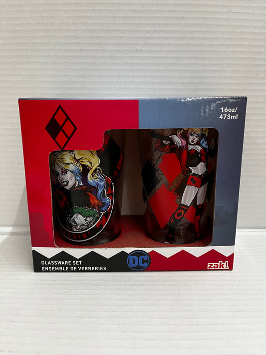 New in Box DC Comics 2 Puddin 16 oz. Glassware