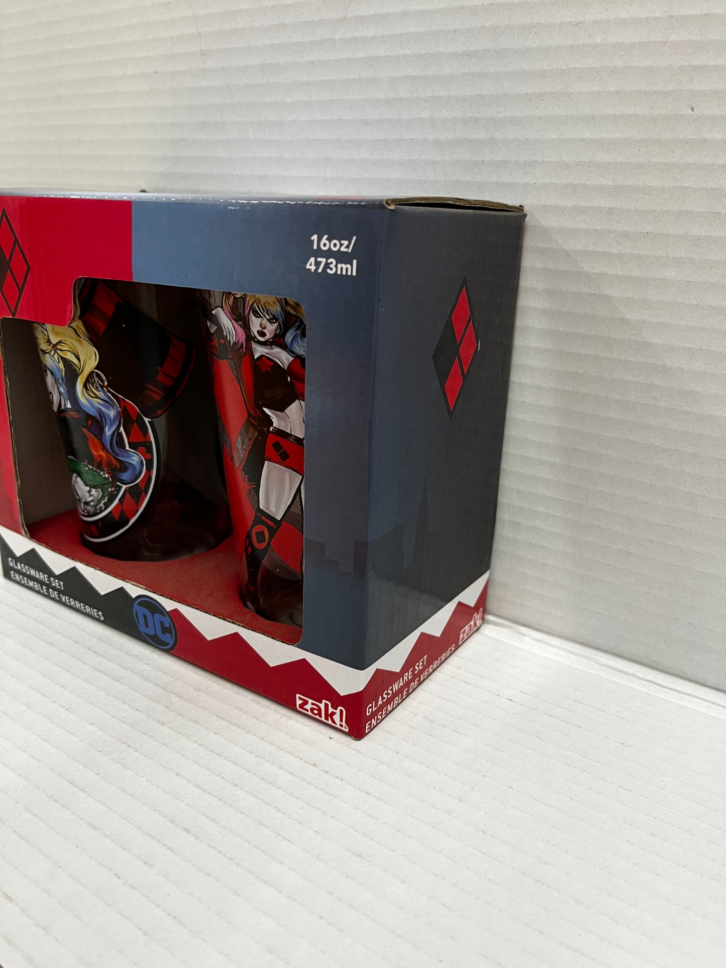 New in Box DC Comics 2 Puddin 16 oz. Glassware