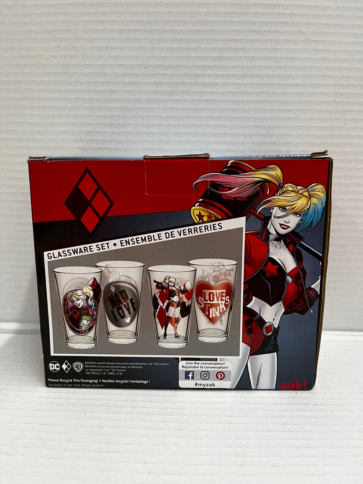New in Box DC Comics 2 Puddin 16 oz. Glassware