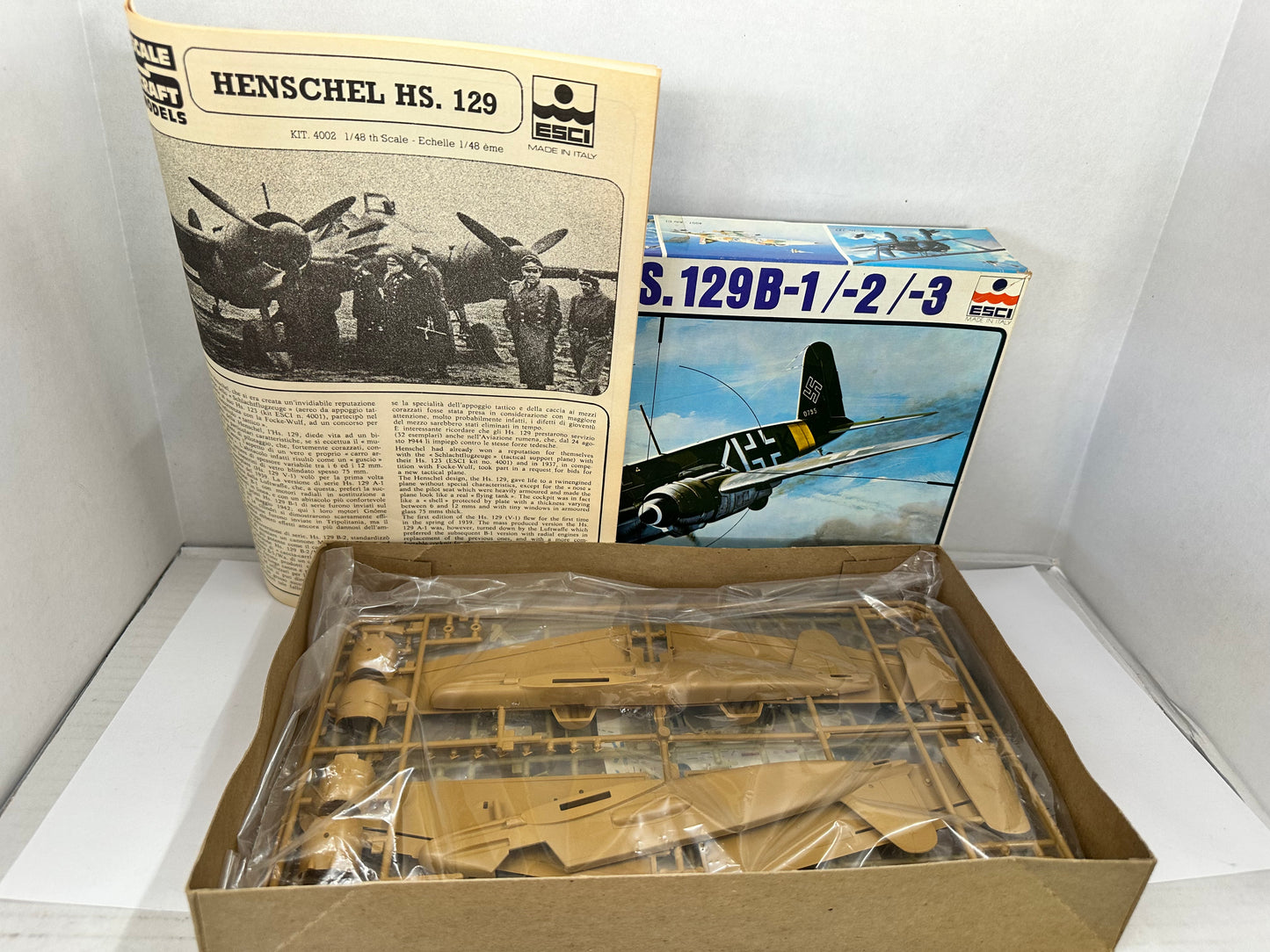 1/48 Revell ESCI-MODELL HS-129 B-1/B-2/B-3 Kit # H-2232