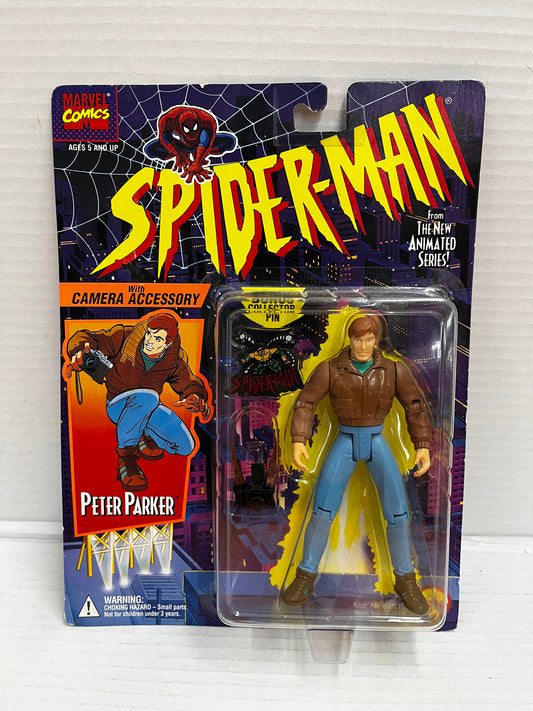 The Animated Series Spider-Man Peter Parker w Camera Accessory Toy Biz 1994 Seal