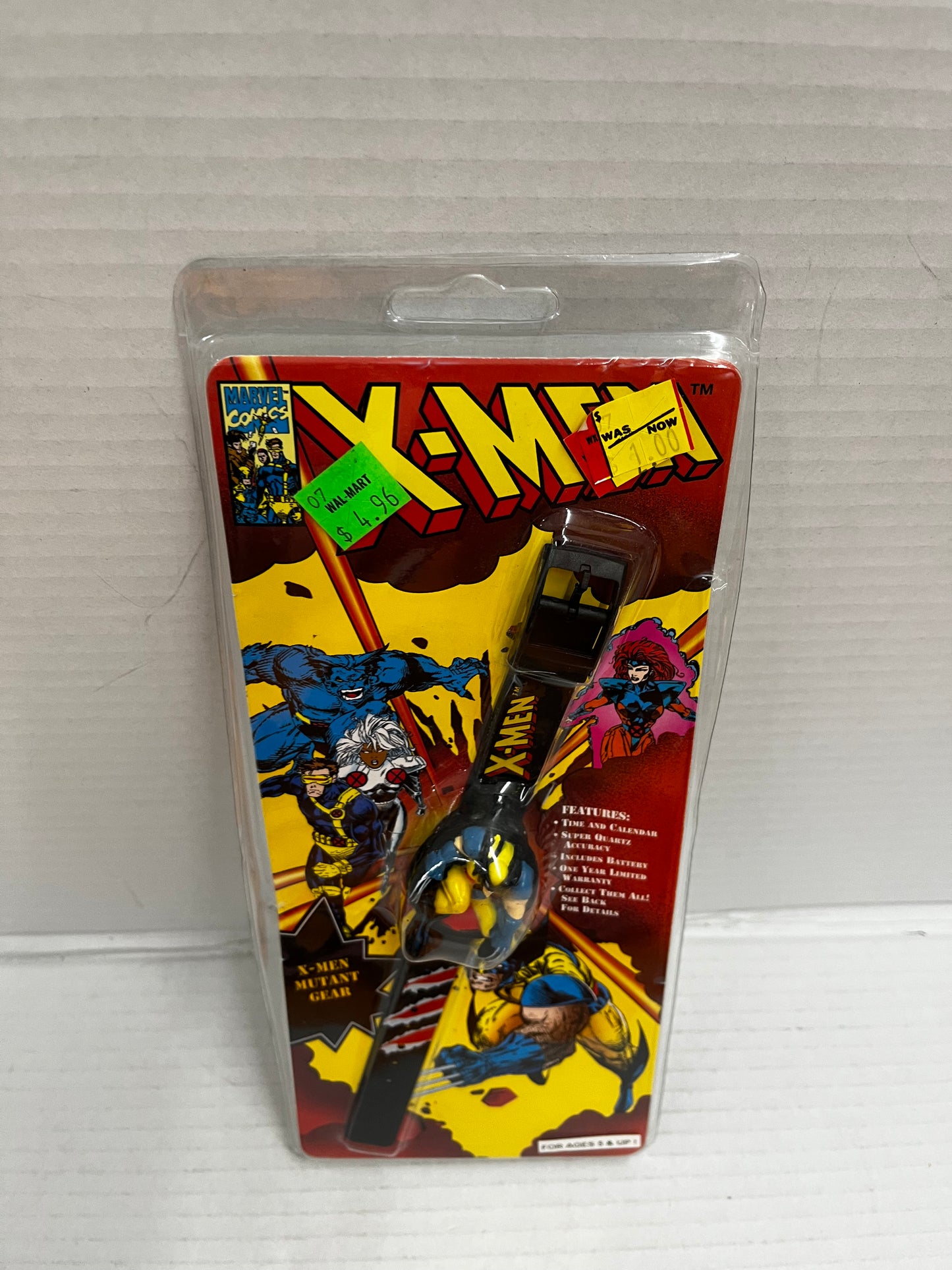 Marvel Comics X-Men Wolverine Mutant Gear 3D LCD Flip Up Watch 1994 90s Cartoon