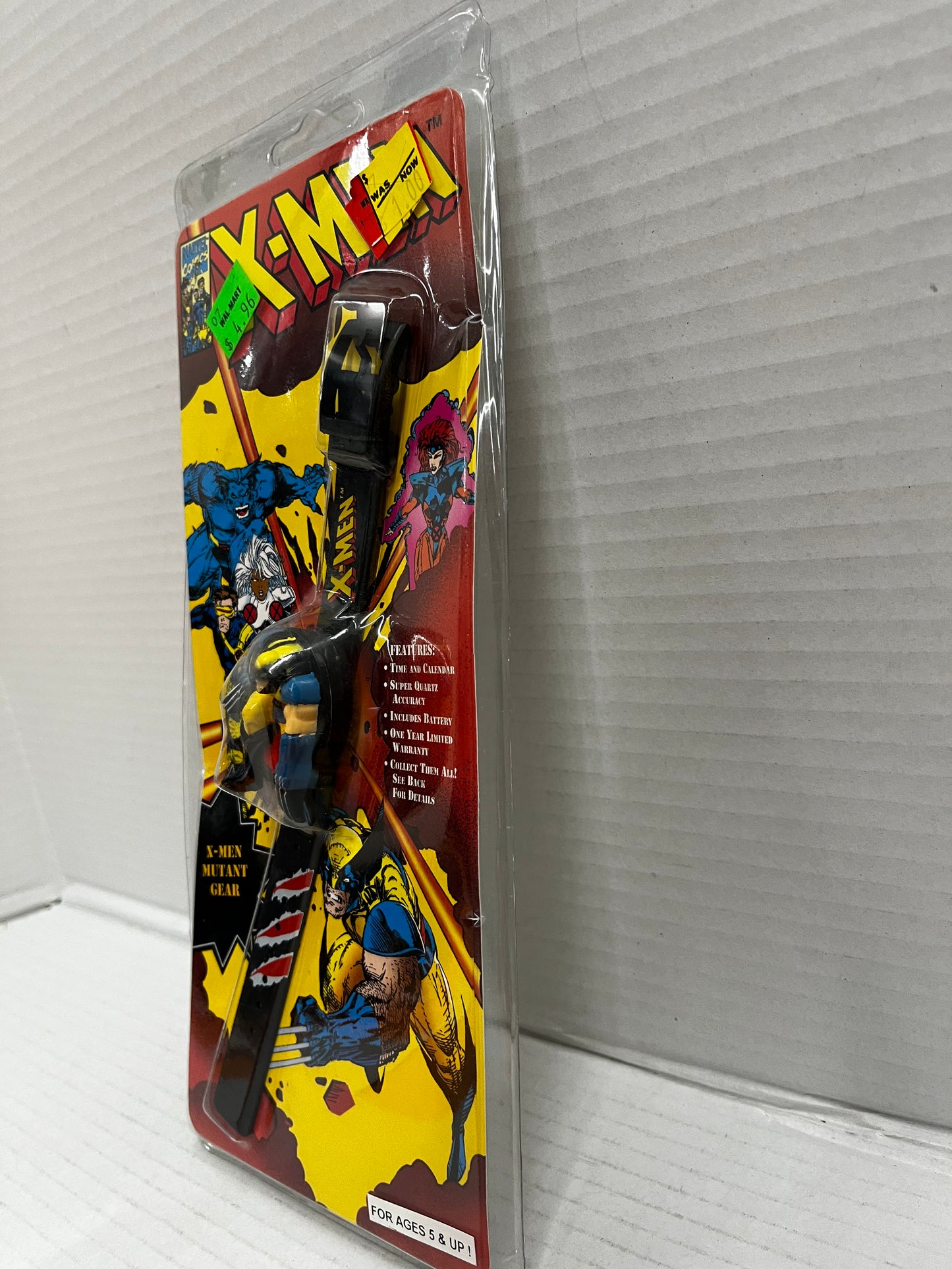 Marvel Comics X-Men Wolverine Mutant Gear 3D LCD Flip Up Watch 1994 90s Cartoon