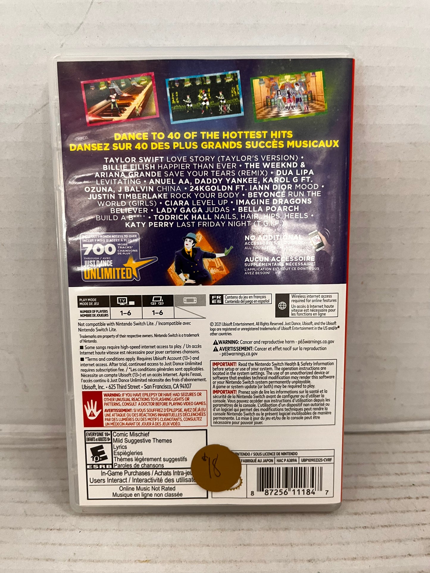 Just Dance 2022 Nintendo Switch Game