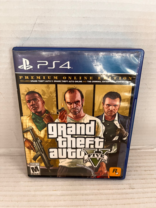 Grand Theft Auto V 5 - Premium Edition - PS4 - Complete w/ Map