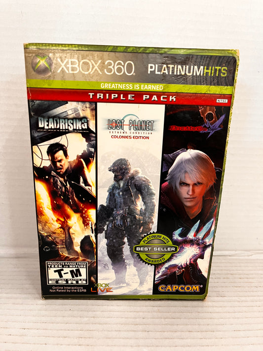CAPCOM TRIPLE PACK Platinum Hits Dead Rising Lost Planet DMC 4 - Xbox 360 SEALED