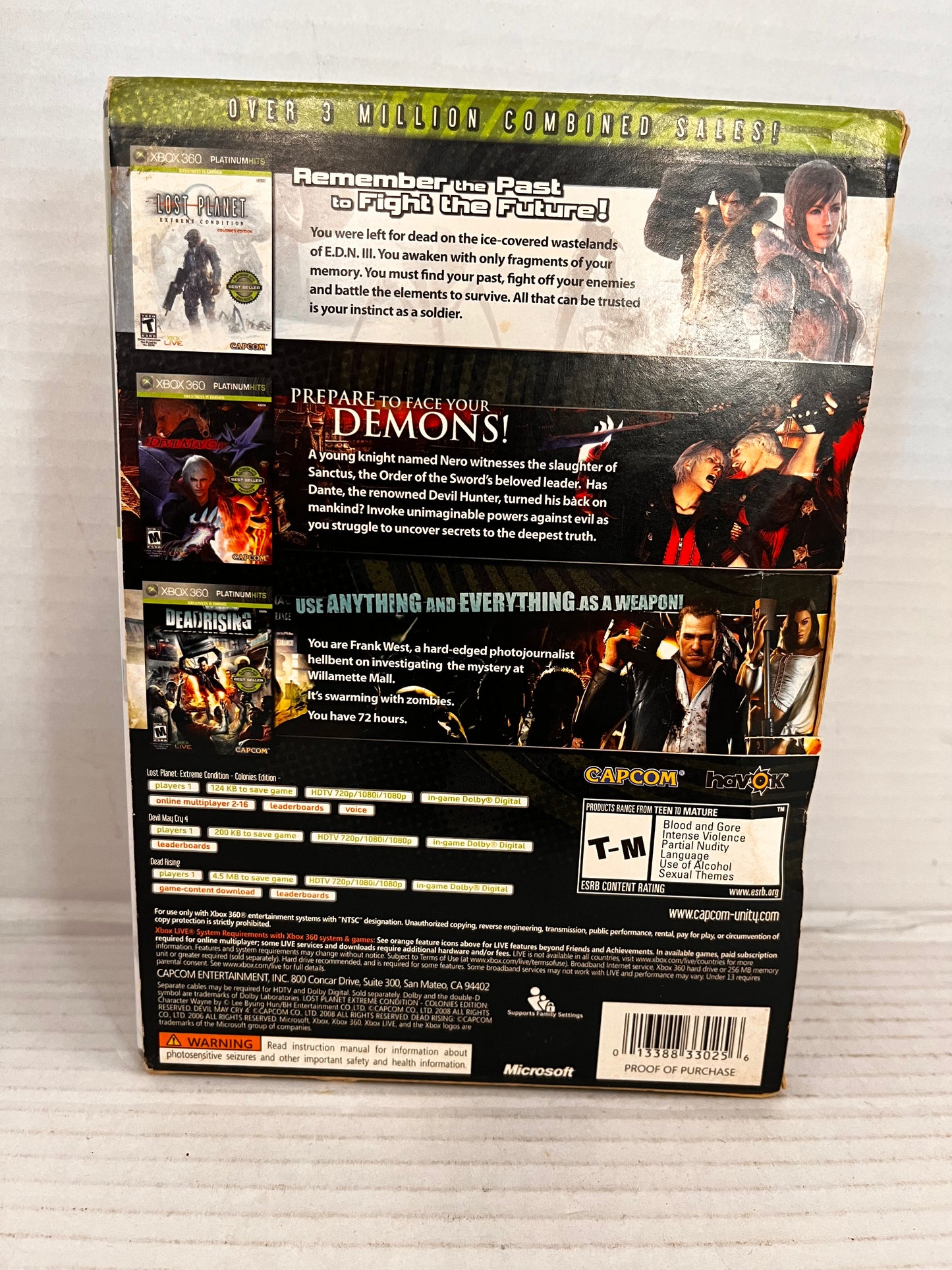 CAPCOM TRIPLE PACK Platinum Hits Dead Rising Lost Planet DMC 4 - Xbox 360 SEALED