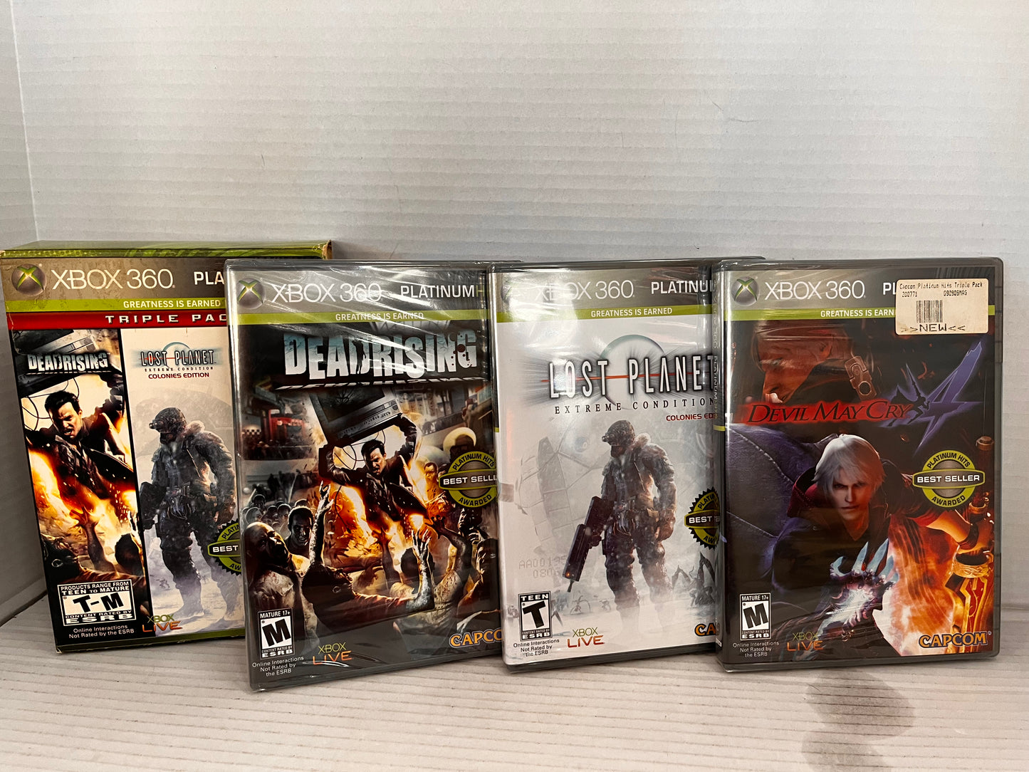CAPCOM TRIPLE PACK Platinum Hits Dead Rising Lost Planet DMC 4 - Xbox 360 SEALED