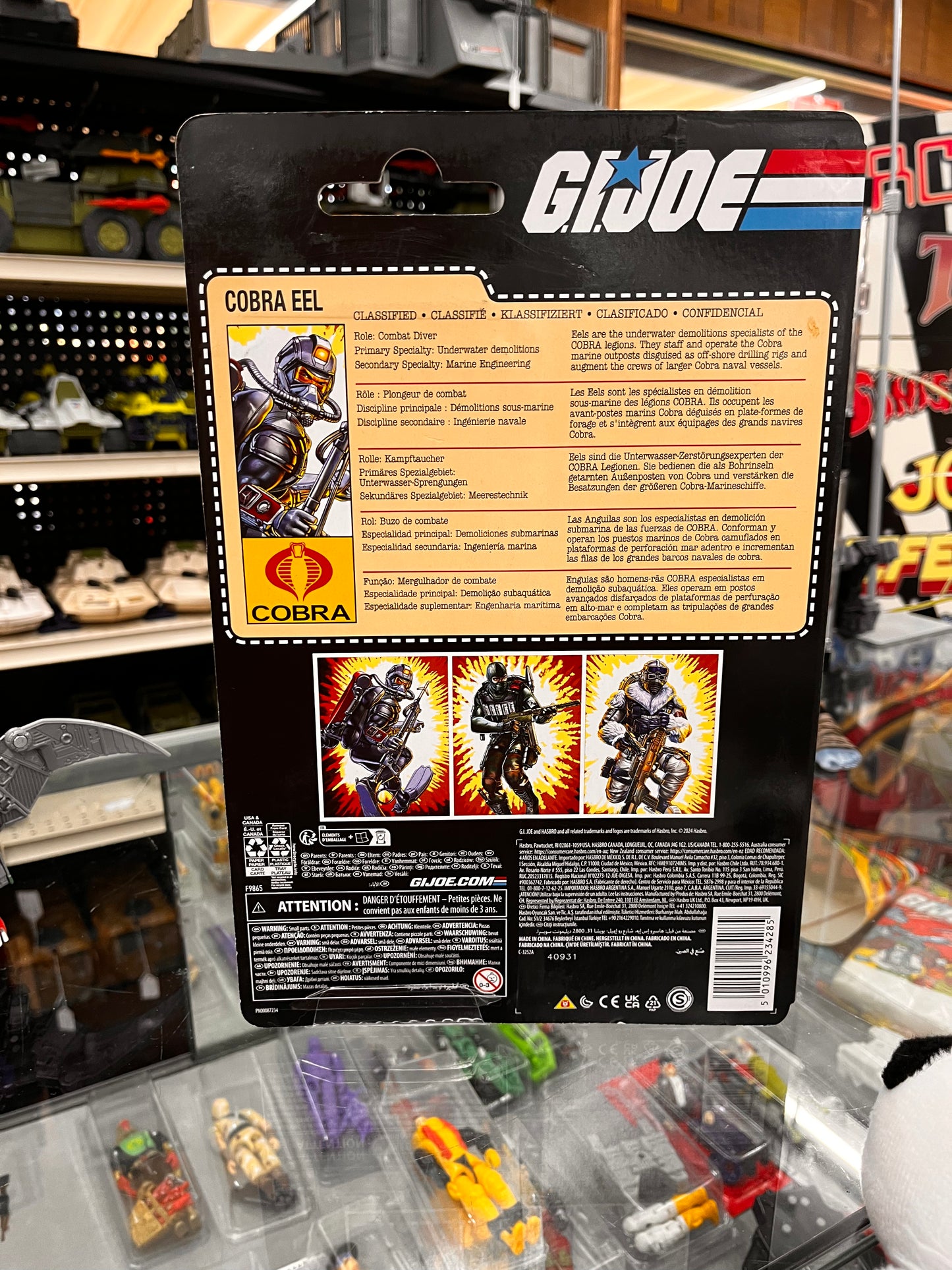 In Stock G.I. Joe Classified Series Retro Collection Cobra Eel Action Figure New