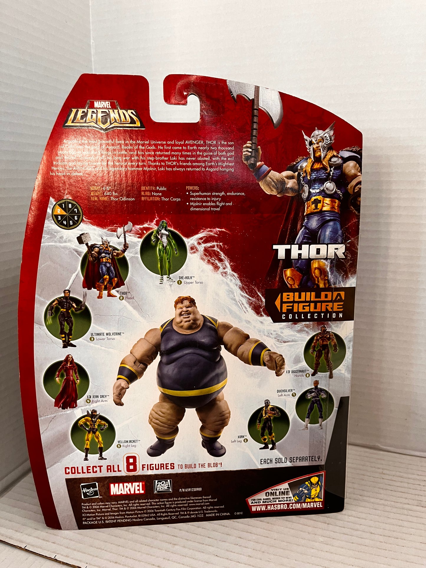 Thor Marvel Legends Action Figure Build A Figure Blob Series 2006 Hasbro