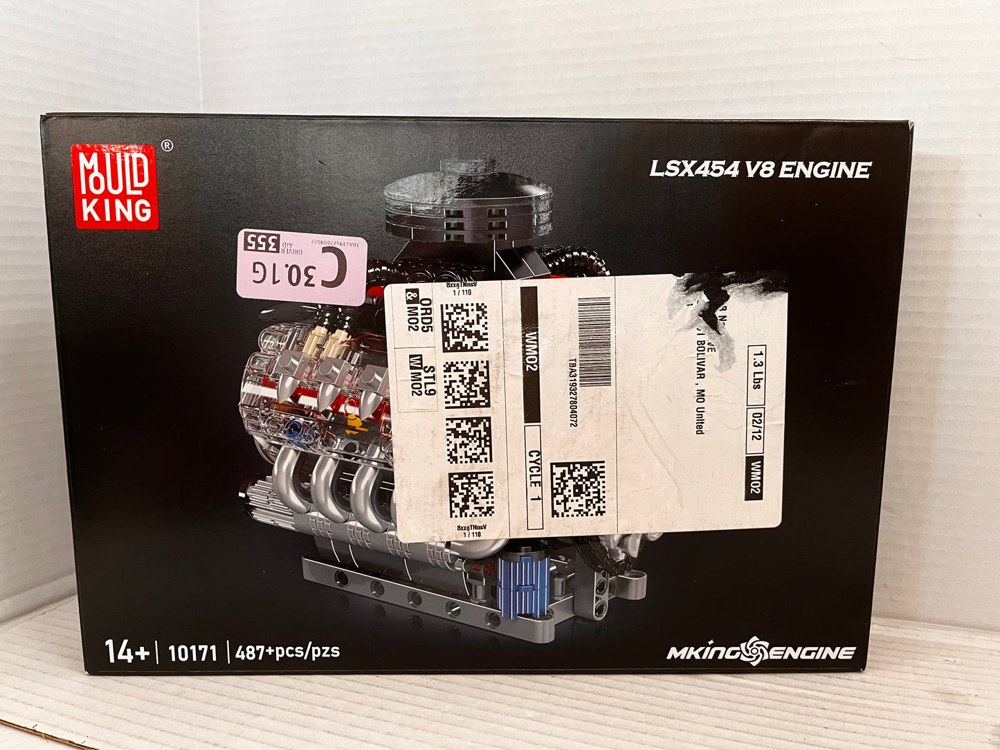 Mould King 10171 LSX454 V8 Engine Model Kit 487pcs Car Motor Building Set