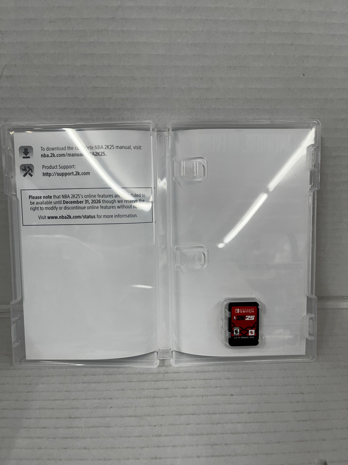 NBA 2K25 NINTENDO SWITCH No Booklet