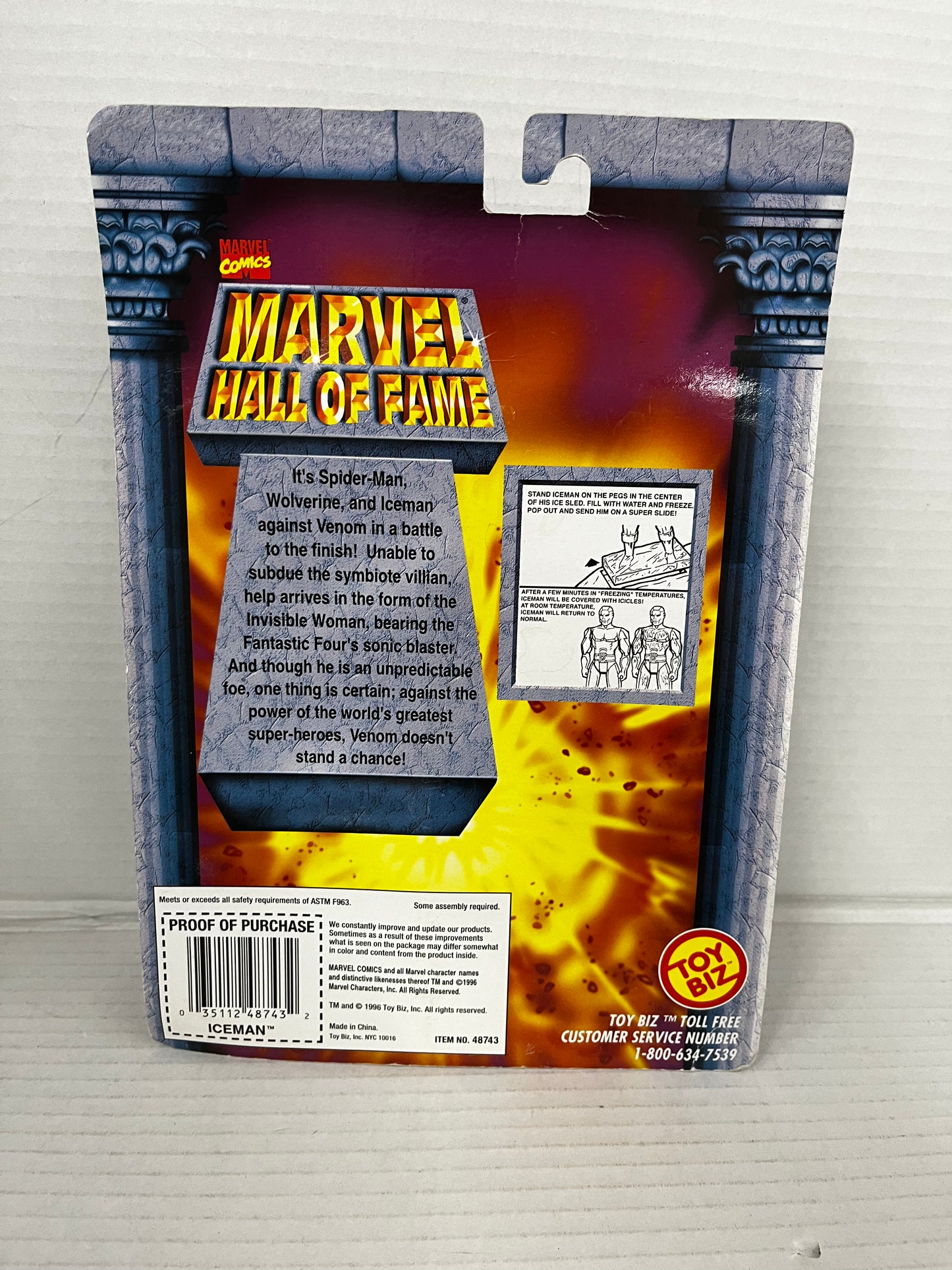 Vintage Toybiz Marvel ICEMAN Action Figure 1996 Avengers X-MEN 97 animated toy