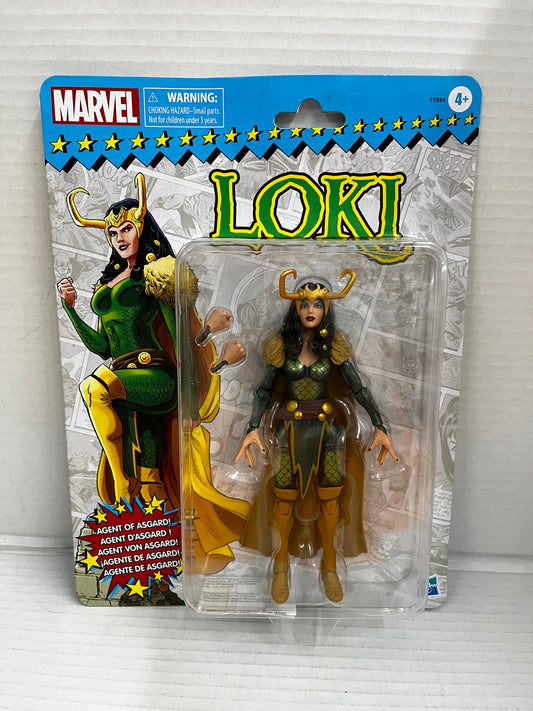 Hasbro Marvel Legends Retro Card Lady Loki Agent of Asgard 6" Figure Sealed