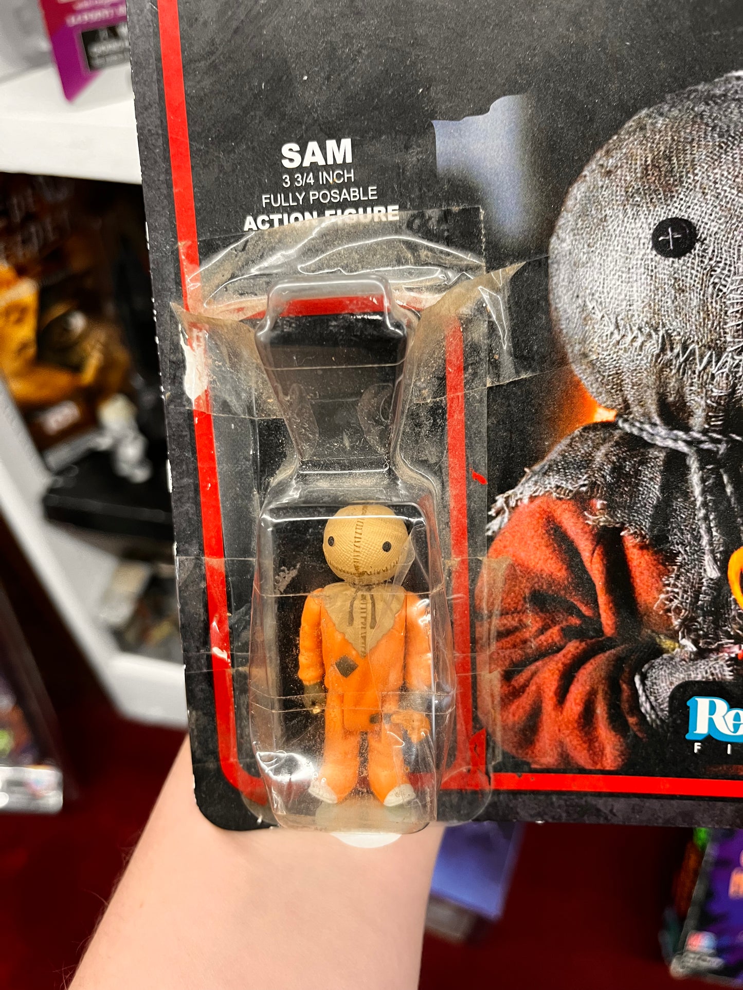 FUNKO REACTION action figure TRICK 'R TREAT Cult Horror Halloween Movie SAM Dmg