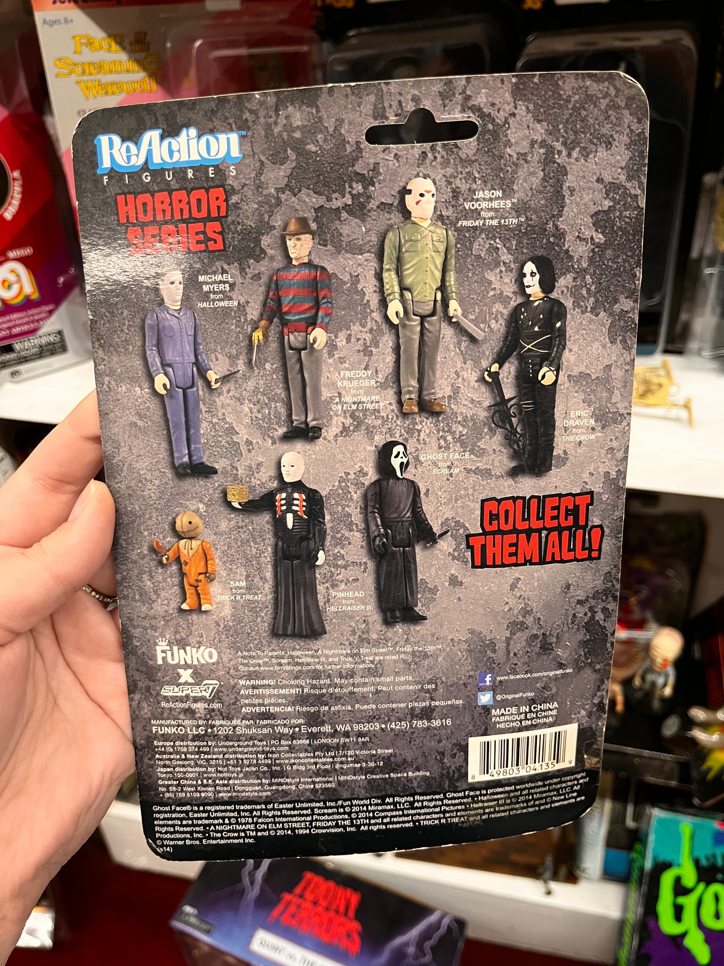 FUNKO REACTION action figure TRICK 'R TREAT Cult Horror Halloween Movie SAM Dmg