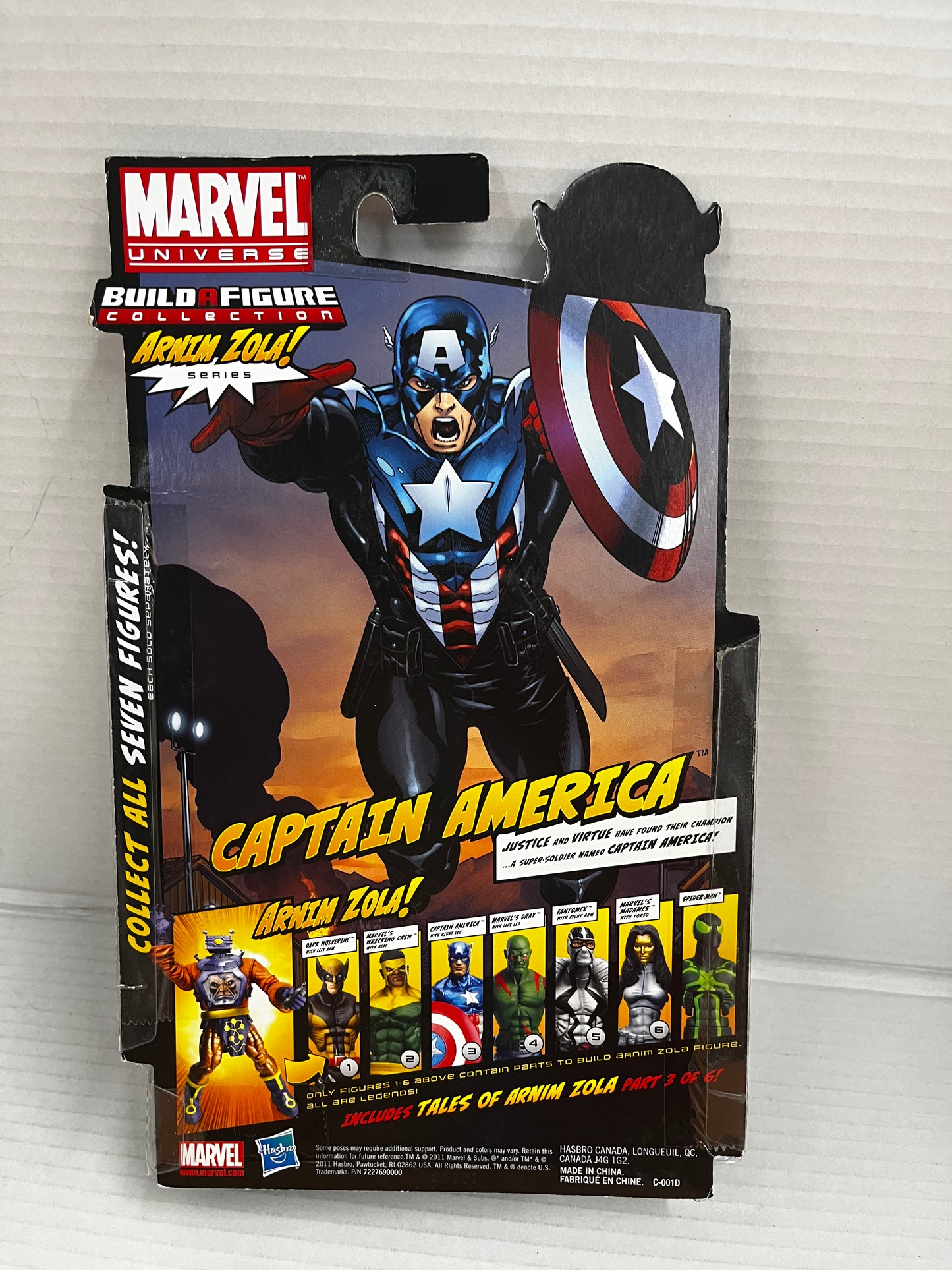 Marvel Legends Bucky Captain America Avenger Arnim Zola BAF Figure 2011 SEALED