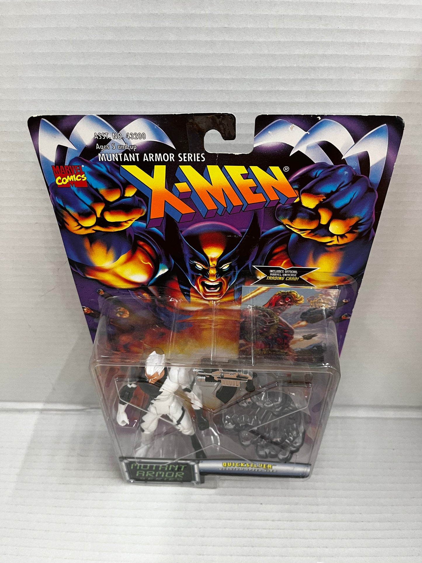 1996 Marvel X-Men Comics Quicksilver Mutant Armor Series Action Figure Toy Biz