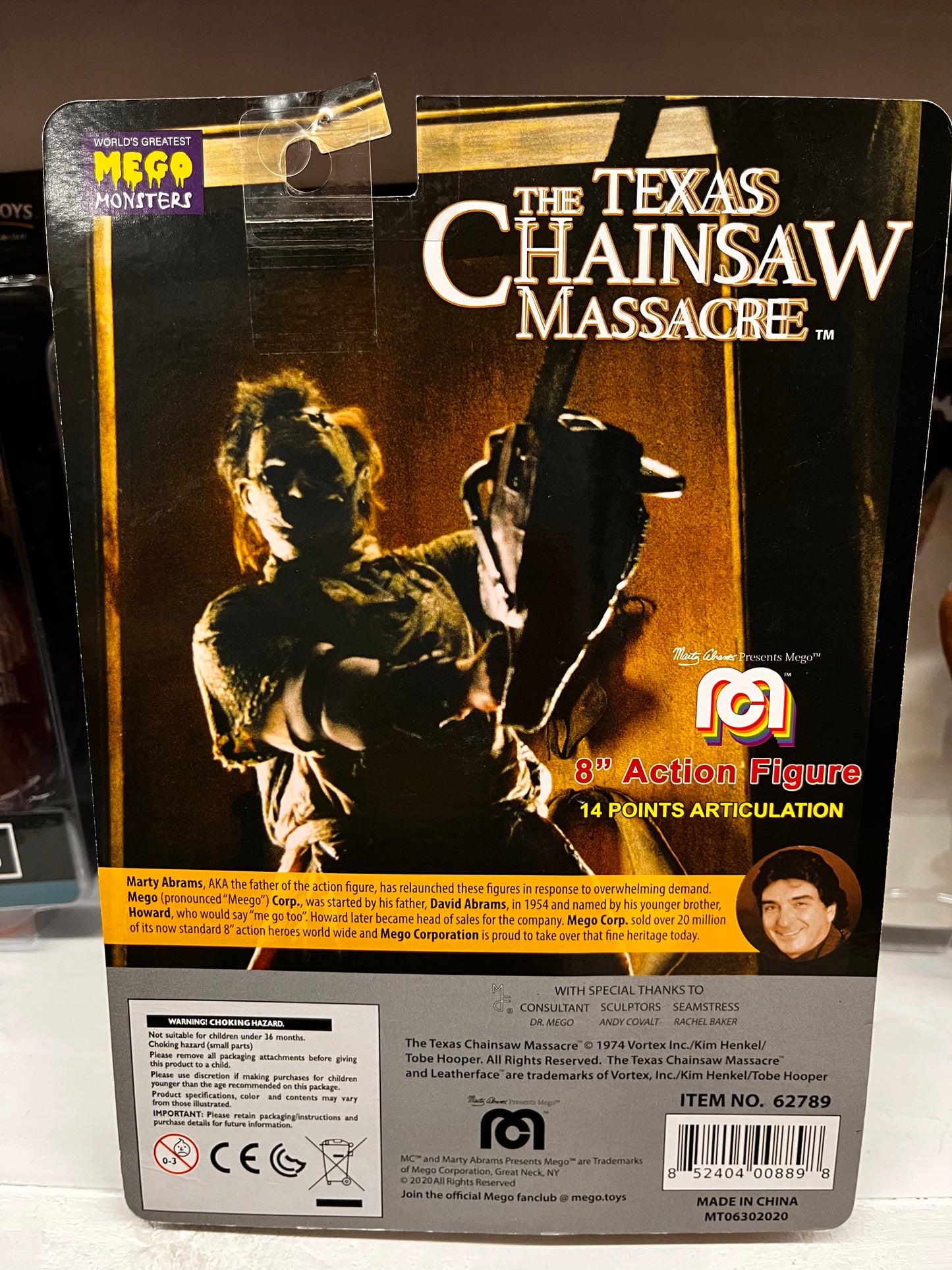MEGO Horror Series - Texas Chainsaw Massacre Leatherface - 8" Action Figure NEW