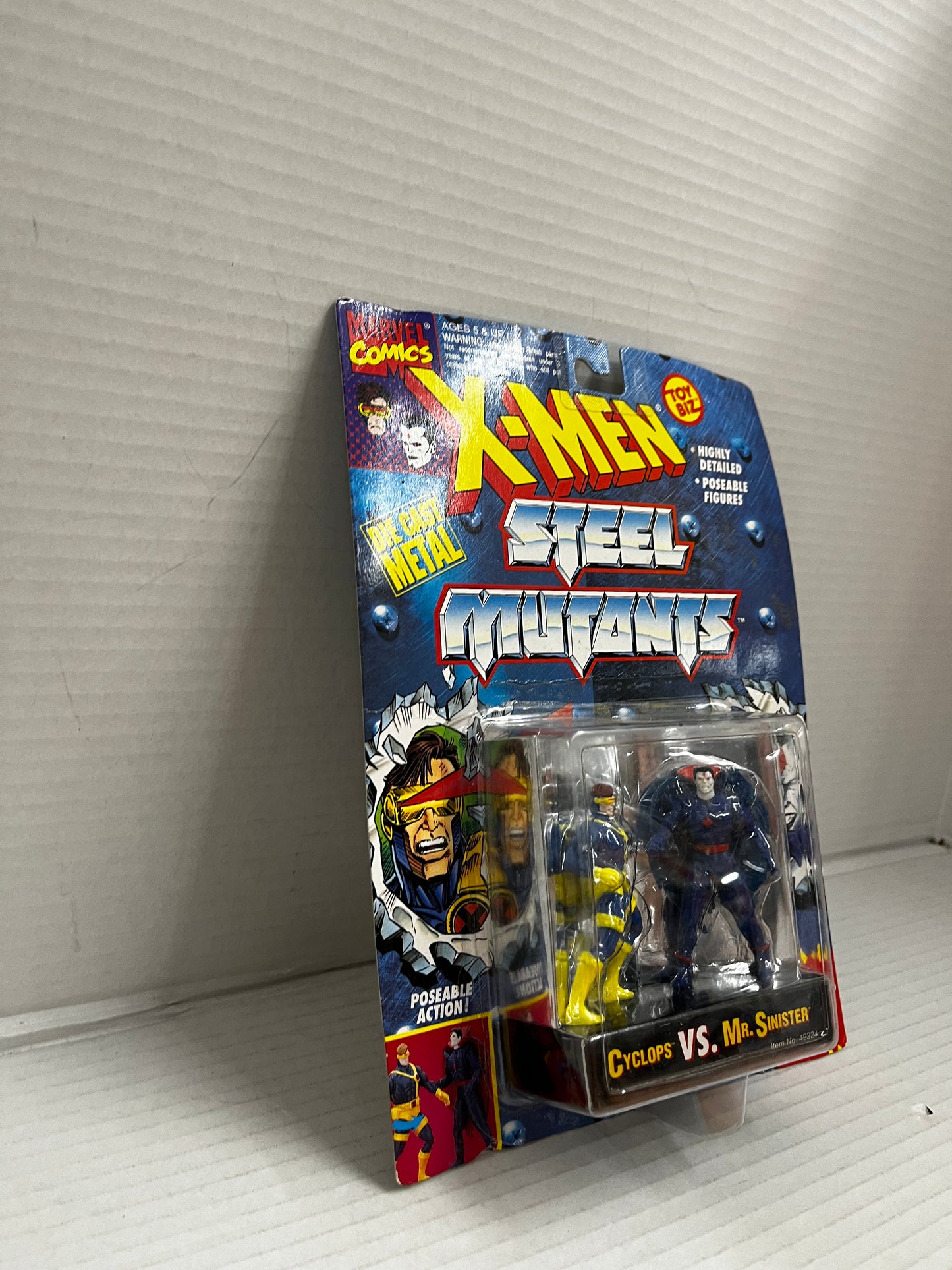 X-Men Steel Mutants Cyclops Vs. Mr. Sinister Toy Biz Poseable Action Figures New