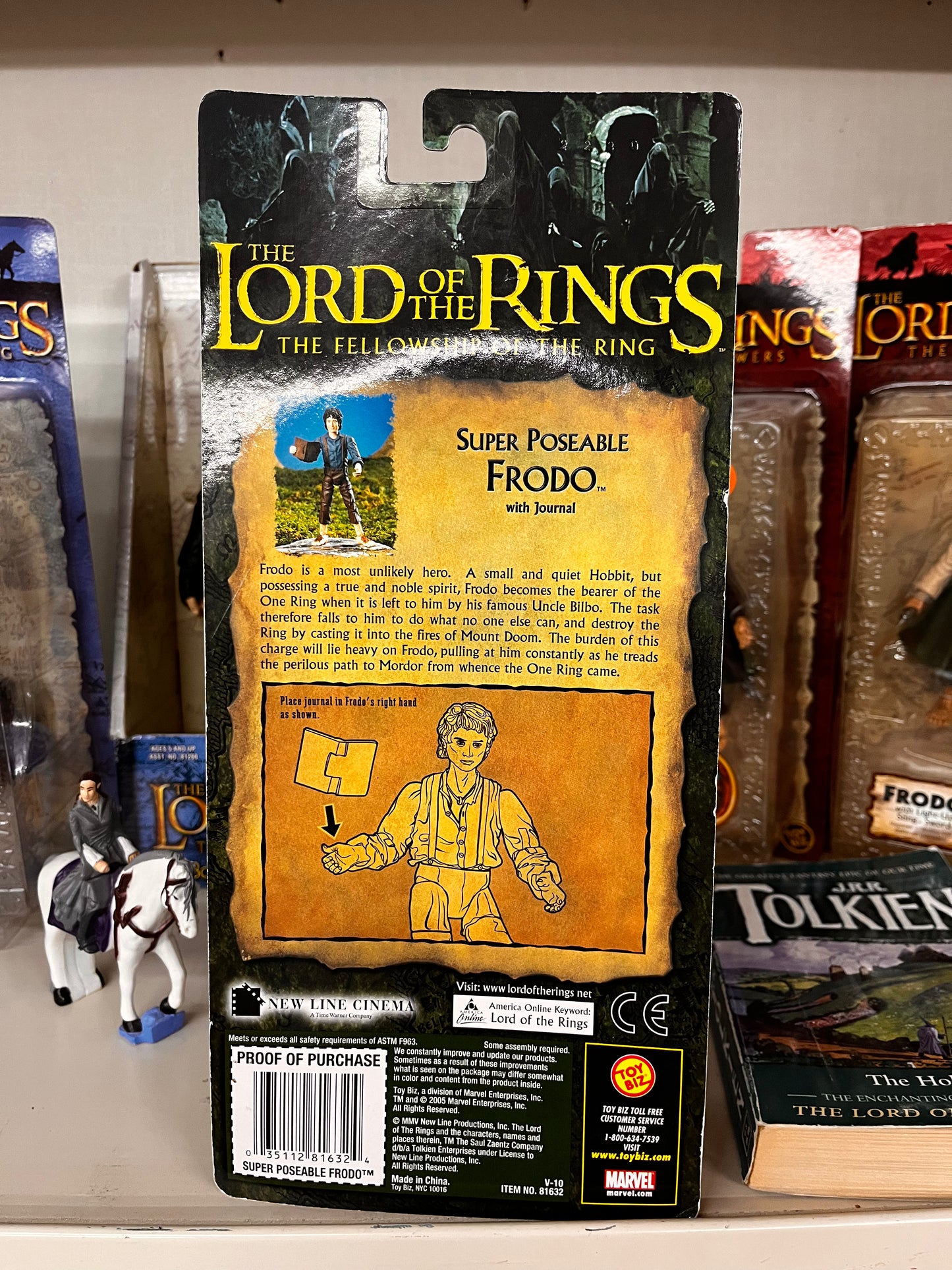 LOTR LORD OF THE RINGS SUPER POSEABLE FRODO ACTION FIGURE TOYBIZ FELLOWSHIP