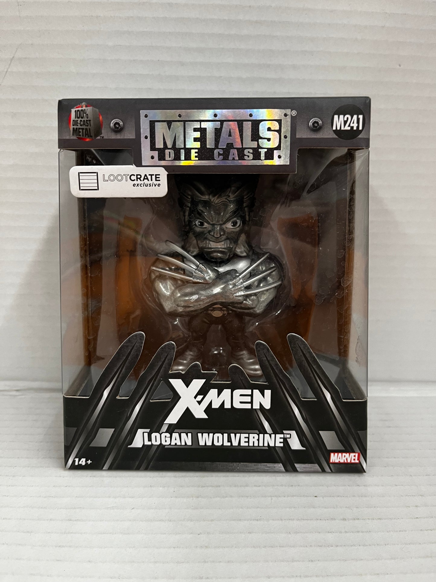 Jada Toys Metals Die Cast Marvel M241 Logan Wolverine Lootcrate 4" Figure Sealed