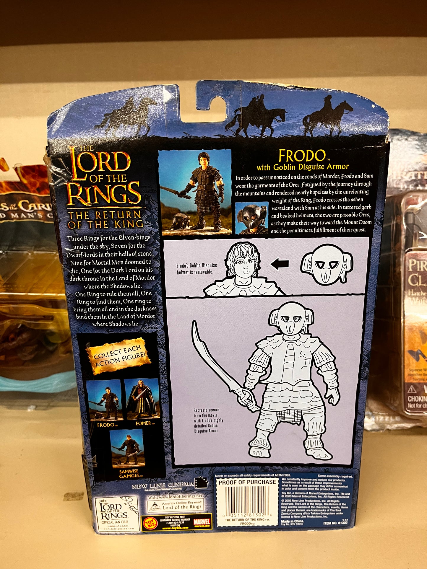 LORD OF THE RING THE RETURN OF THE KING FRODO ACTION FIGURE NEW IN PACKAGE
