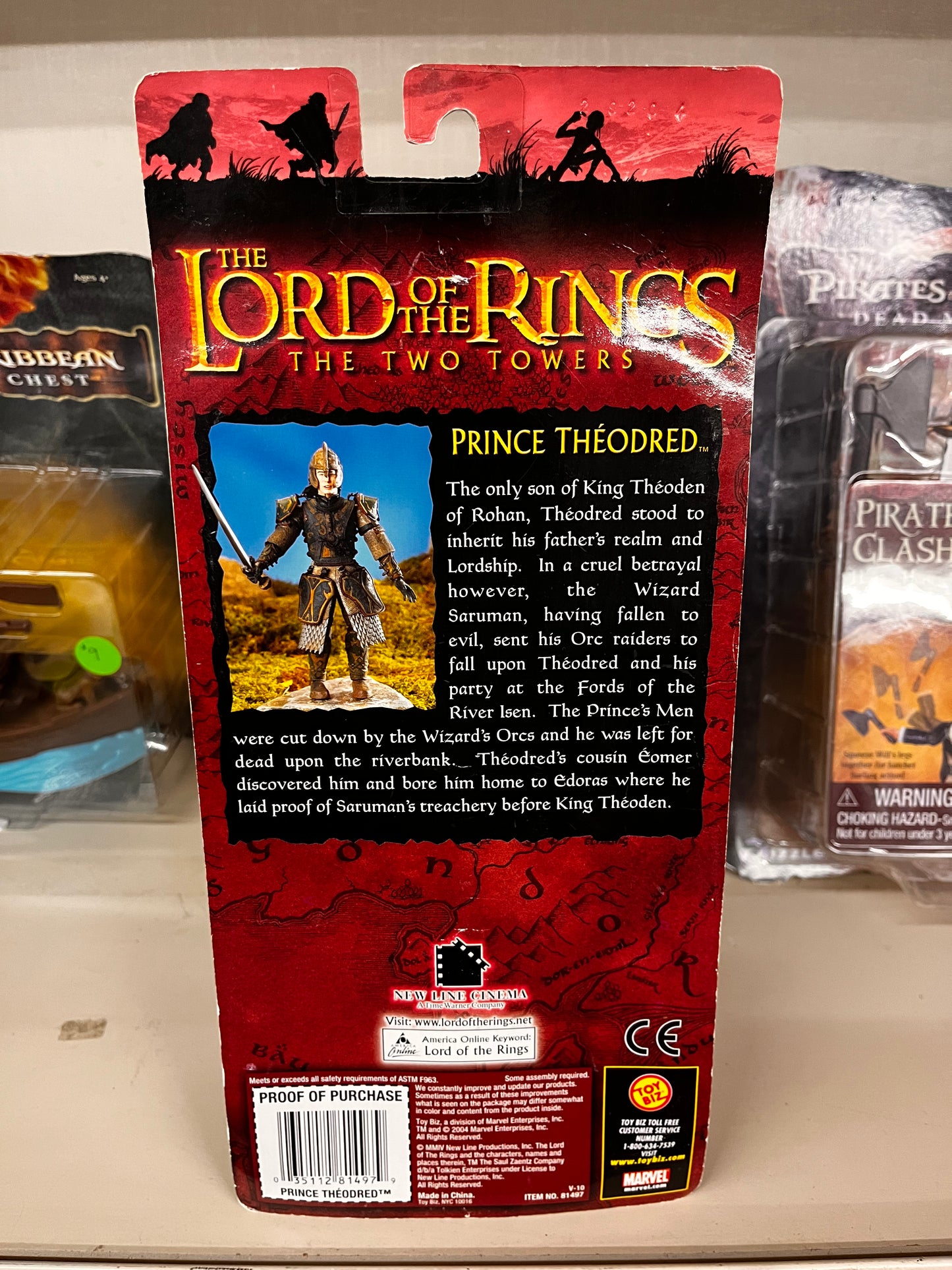2004 Lord of the Rings PRINCE THEODRED The Two Towers Action Figure NIB