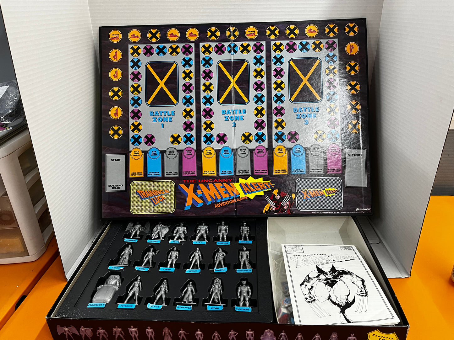 Uncanny X-Men Alert Adventure Game 1992 Pressman Board Game RARE Complete 4440