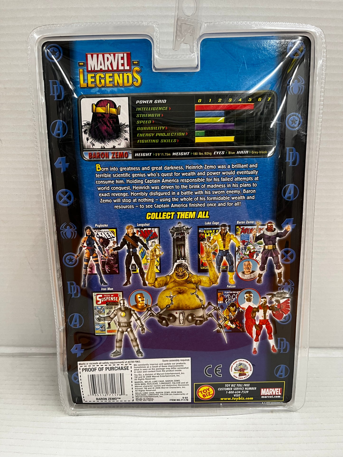 Marvel Legends 2006 Baron Zemo Mojo Series Action Figure Toybiz NIB