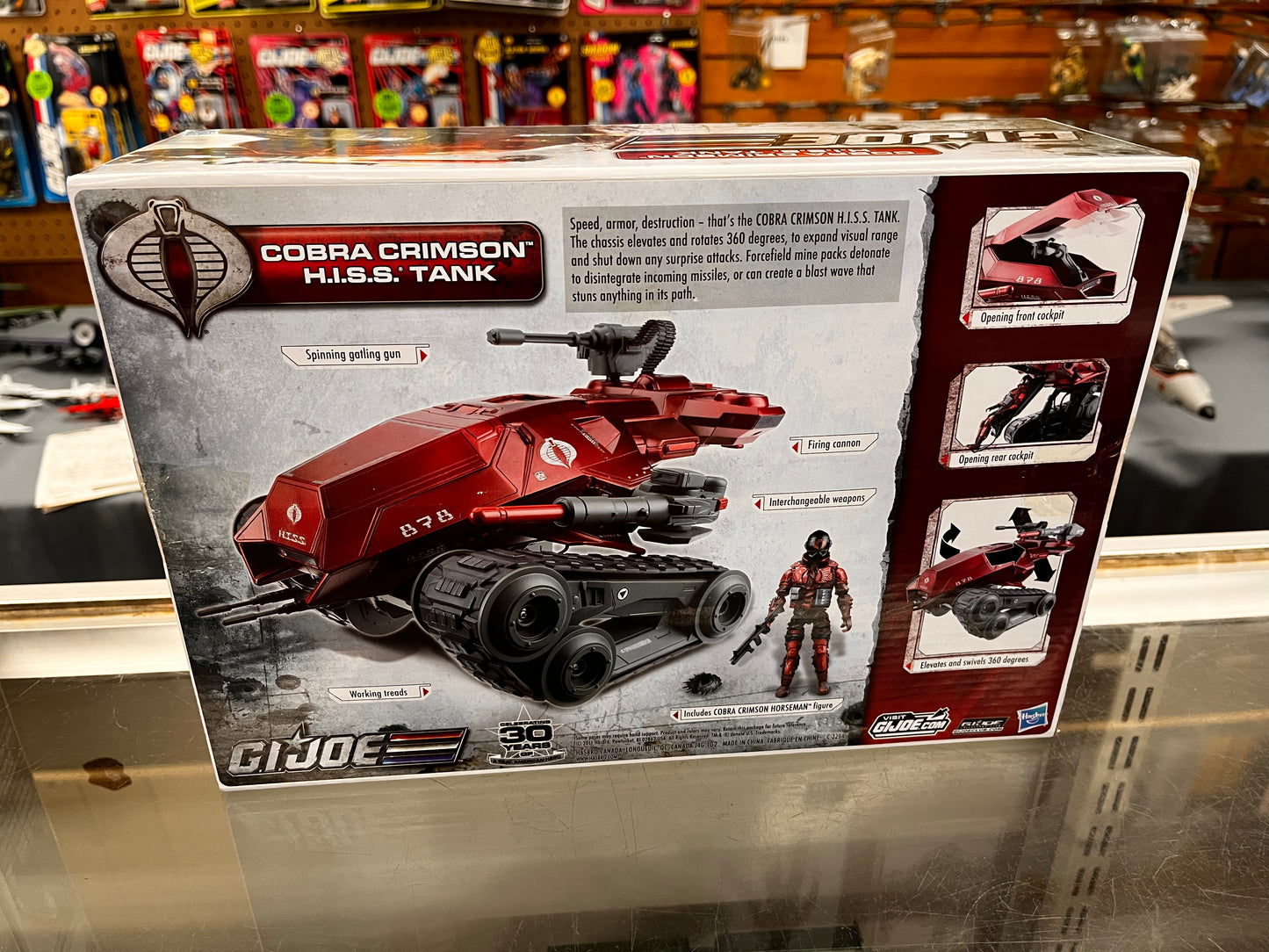 GI Joe Crimson HISS Tank w Cobra Crimson Horseman