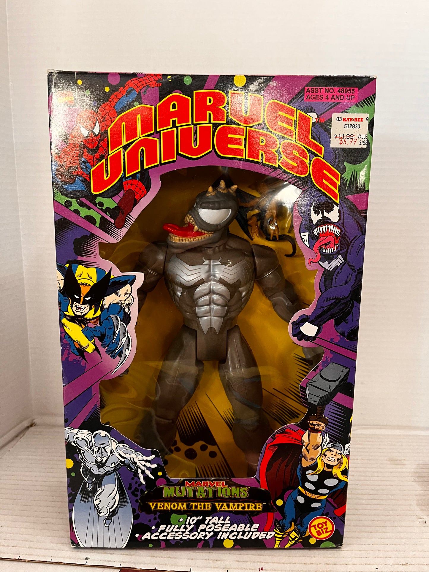 1998 Toy Biz Marvel Mutations VENOM THE VAMPIRE 10" Action Figure